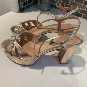 Gold schutz Keefa heel sandals